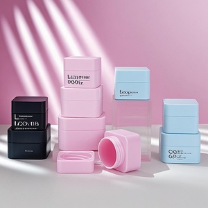 Emballage cosmétique en plastique carré PP en gros, 5g 10g 20g 30g 50g, pot en plastique blanc bleu noir rose pour soins de la peau - Product Image 2