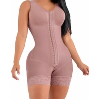 Fajas Colombianas Bodysuit Anti-Bactérien Épais à Boutons Post-Opératoire Contrôle du Ventre Compression Remonte-Fesses Shapewear