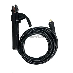 Set kabel las dengan pemegang elektroda 200A 10-25 alat mesin las konektor EU
