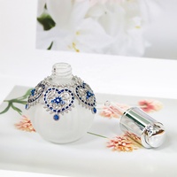 Atomiseur de parfum en métal en forme de cœur de 50 ml, pompe à huile essentielle, flacon en verre en forme de citrouille pour attar et sérum, rechargeable, décoration d'intérieur, cadeau # R59803