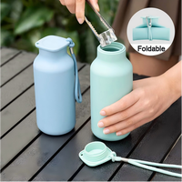 Gobelet d'eau pliable en silicone créatif, bouteille d'eau rétractable portable, gourde de sport, tasse de voyage
