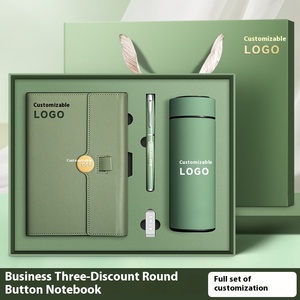Caja de regalo de cuaderno de tres descuentos A5 de gama alta, taza termo con logotipo personalizado, tapa dura para la escuela, nueva oficina de negocios, regalo de cara alta - Product Image 3