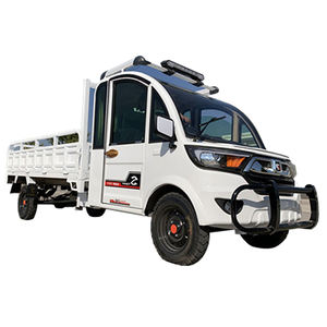 Camion électrique 4x4 Batterie au plomb-acide Léger RWD Sièges en cuir Toit métallique Porte-bagages Camionnette électrique - Product Image 3