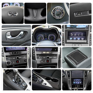 ชุดแต่งภายในคาร์บอนไฟเบอร์แท้ MRD สำหรับ Infiniti Q50 ลายรังผึ้ง คาร์บอนไฟเบอร์ธรรมดา 38 ชิ้น - Product Image 3