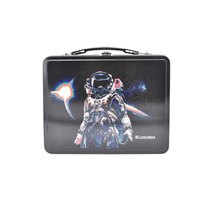 Retro Viện trợ đầu tiên kim loại tin trưa suitase hộp - Product Image 1