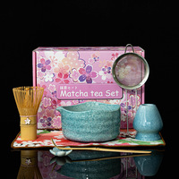 Astief vente en gros d'outils de cérémonie traditionnels de qualité supérieure avec logo personnalisé coffret cadeau Matcha Chasen kit fouet à thé