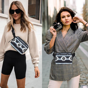 Riñonera con estampado azteca a la moda, riñonera <span class=keywords><strong>Bohomia</strong></span> Vintage de nailon para correr, riñonera impermeable para viajes, senderismo - Product Image 2