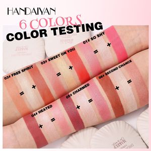 Handaiyan 6 couleurs Double haute brillance Blush <span class=keywords><strong>crème</strong></span> maquillage visage éclaircissant longue durée imperméable à l'eau mat Blush <span class=keywords><strong>crème</strong></span> Blush maquillage - Product Image 3
