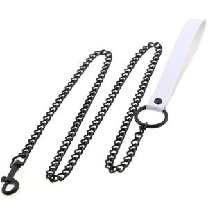 Collar de Cuero Estilo Gótico para Club Nocturno Europeo y Americano - Cadena de Cuello Negra Única y Moderna - Product Image 6