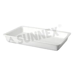 Sunnex商业饭店厨房设备GN火锅白色陶瓷自助餐食品加热器瓷盘锅