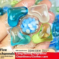 Capsules de lessive écologiques à 5 compartiments, combinaison poudre-liquide, élimination des taches, adoucissant textile, capsules de gel pour vêtements