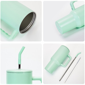 แก้วน้ำสแตนเลส 40 ออนซ์ ปราศจากสาร BPA พร้อมโลโก้สั่งทำพิเศษ พร้อมหลอดดูดสุญญากาศ แก้วน้ำสแตนเลสเก็บความร้อนความเย็น 40 ออนซ์ - Product Image 4