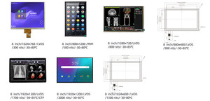 จอแสดงผล LCD ขนาด 8 นิ้ว 1280×720 ทนอุณหภูมิสูง LVDS -30 ° ซีถึง 85 ° หน้าจอแสดงผล C High Brightness 800nits IPS TFT LCD - Product Image 3