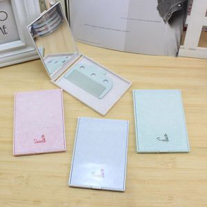 Sweetie Folding Makeup <b>Mirror</b> With Comb And <b>Mirror</b> <b>Square</b> Compact Portable Travel Size - Product Image 1