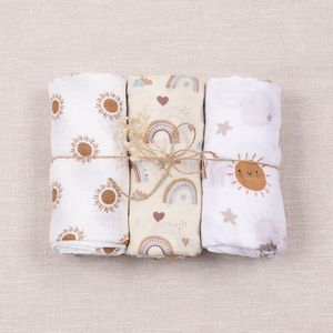 Manta de Muselina Estampada Suave y Cómoda de 2 Capas Elinfant, Manta Transpirable de Bambú y Algodón para Bebés, Envolturas para Bebés, Ropa de Cama Infantil - Product Image 1