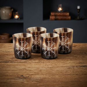 Taza de cuerno natural premium para beber, taza vikinga medieval grabada, artículos de bebida de cuerno hechos a mano, proveedor a precio competitivo - Product Image 1