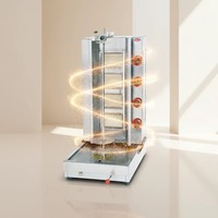 Machine à shawarma au gaz à 4 brûleurs OUTE, machine à kebab électrique en acier inoxydable pour hôtel et restaurant