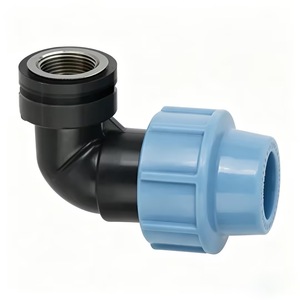 <span class=keywords><strong>Coude</strong></span> femelle à compression PNTEK haute pression PN16 en PP avec raccords en <span class=keywords><strong>laiton</strong></span> tailles 20*1/2/25*3/4/<span class=keywords><strong>32</strong></span>*1/40*1-1/4 pour l'alimentation en eau - Product Image 1