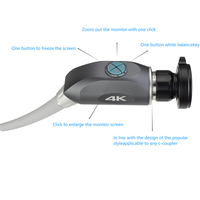 Endoscope médical portable gris Full HD avec poignée SNUKE S345, équipement de diagnostic vétérinaire en métal, connectivité, chirurgie ORL, CE
