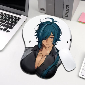 3D Sexy Chest Mouse Pad Sexy 3D Mouse Pad Sexy Girl Gaming Mousepad with Silicone Gel Wrist Rest Office Decor <strong>Comic</strong> Pad - Product Image 6