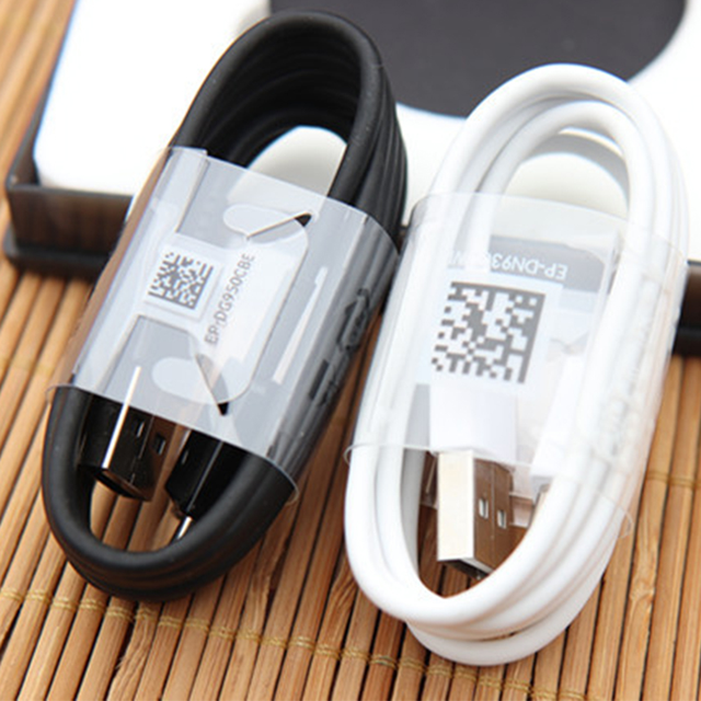 Factory Price 1.2m Type c 2.1A Fast Charging PVC Cable for Samsung Black White TYPE C Charging USB Cable