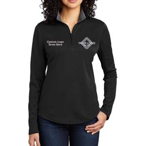 <b>Women's</b> Silk Touch Quarter Zip Pullover LK584 Custom Embroidery Personalized Logo 2025 <b>Women's</b> <b>Blouses</b> & Shirts - Product Image 2