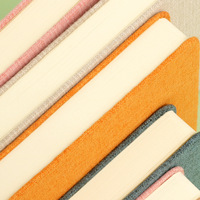 Carnet en toile DIY avec autocollants en tissu imprimés et brodés, carnet de notes pour étudiant, carnet épais à feuilles mobiles