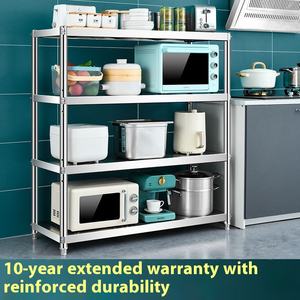 304 מטבח נירוסטה אחסון מתלה רצפה-עומד רב-שכבתי מתכת גיליון מתכת - Product Image 2