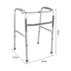 รถช่วยเดินอลูมิเนียมอัลลอยด์ Guoyao แบบหนาพับได้ ปรับระดับได้ แบบสี่ขา - Product Image 3