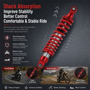 Amortisseur hydraulique rouge 360 mm pour karting, amortisseur personnalisé pour motos à quatre roues (grande et petite taille) - Product Image 2