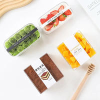 Gobelet en plastique transparent en matériaux recyclés en gros avec couvercle, boîte à pâtisserie pour tiramisu, boîte à gâteau