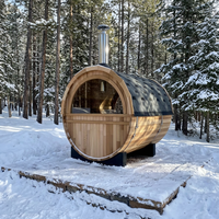 20 Jahre Fabrik-Erfahrung: Meistverkaufte Outdoor-Hof-Sauna mit Panoramablick aus Massivholz