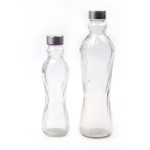 Garrafa de vidro da tampa 1000ml do parafuso, personalizado, alta qualidade, para bebidas carbonadas com tampa parafuso