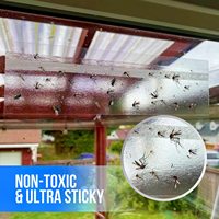 Lot de 20 pièges à mouches pour fenêtre, pièges adhésifs efficaces pour l'intérieur, bandes adhésives pour attrape-mouches