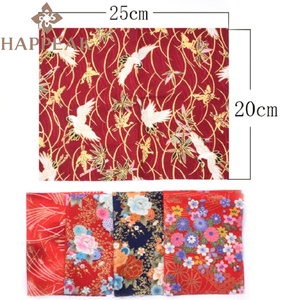 HAPPEAK Wholesale 5 Pcs/Set Patchwork 20*25 cm Foil Print <strong>Fabric</strong> Japanese Style Pre-cut <strong>Cotton</strong> Square Bundle <strong>Fabric</strong> for Sewing - Product Image 3