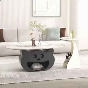 High-end Home Oval Coffee <b>Table</b> Living Room Rental <b>Small</b> Apartment Plastic Material Modern Eco-Friendly Customizable No - Product Image 5