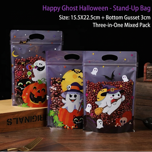 Bolsa de Plástico PET Personalizada para Halloween, Reciclable, con Cierre de Cremallera, para Envasado de Dulces y Alimentos - Product Image 5