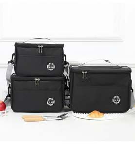 Custom Silk <b>Screen</b> Printed Promotional Aluminum Foil Women Kids Thermal Insulation Lunch Bag Zipper Closure <b>Folding</b> Design - Product Image 5