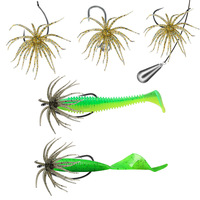 Leurre souple en forme d'oursin de 5 cm, 1,9 g, TPR flottant, multi-tentacules bioniques, paillettes intégrées, haute élasticité, 6 couleurs, OEM/ODM, appât de pêche