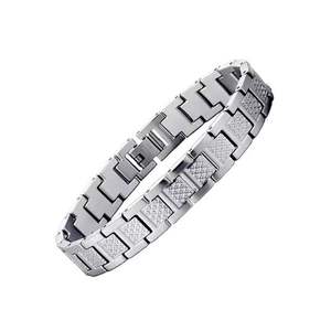 Pulseras y Brazaletes de Joyería Fina de Acero Inoxidable con Textura de Cocodrilo de Lujo, Secciones Ajustables, Accesorios para <span class=keywords><strong>Hombre</strong></span>, Oro y Plata - Product Image 4