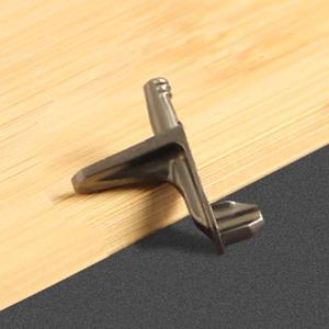 Support d'étagère en alliage à double bras de 3 mm pour cloisons de placard à fixer, supports de planches en bois mobiles, support de verre intégré pour - Product Image 1