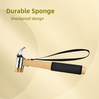 Marteau de camping multifonctionnel en acier inoxydable et cuivre avec manche en bois pour piquets de tente et auvent, idéal pour le camping en extérieur (OEM)