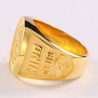 Benutzer definierte Männer Solid Siegelring Croissant Ring 18 Karat Gold Edelstahl Blank Alle Miami Chunky Ring für Damen Mädchen
