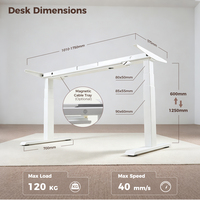 Bureau électrique moderne Cadre de bureau réglable en hauteur Mobilier de bureau Table à hauteur réglable pour le bureau