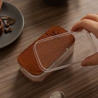 Tiramisu Dessert Conteneur De Stockage Boîte À Gâteau avec Couvercle Transparent Carré PS En Plastique Emballage De Pâtisserie En Plastique Alimentaire Gâteau Tasses