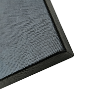 Boîte rigide de luxe personnalisée en papier texturé noir avec couvercle/base à fermeture magnétique, emballage cadeau portable, gaufrage de logo, fabrication en usine
