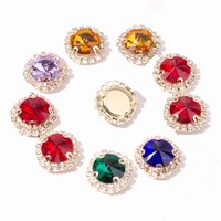 Bijoux à bricoler soi-même Rond Pointu CZ Cristal Diamant Argent Or Fond Chaussures Robe Bandeau Sac Couture Verre Perceuse Strass
