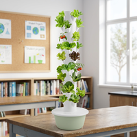 Système de serre verticale hydroponique automatique Tru-Spring à 13 étages, agriculture verticale, LED anti-UV pour laitues, légumes, herbes