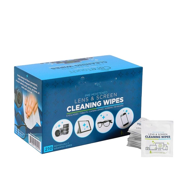 Portable Anti Fog Wipes Screen Lens Cleaning Wipes Individual Packed Wet Wipes
