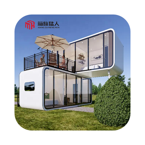 Harga pabrik 20ft Outdoor Modern Mobile apple kabin kecil kapsul Prefab rumah datar dengan Balkon - Product Image 1